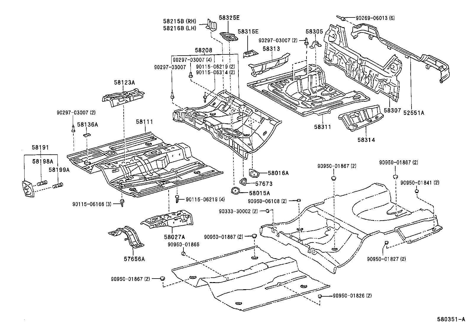 58307-1A902 PANEL SUB-ASSY, BODY LOWER BACK product image