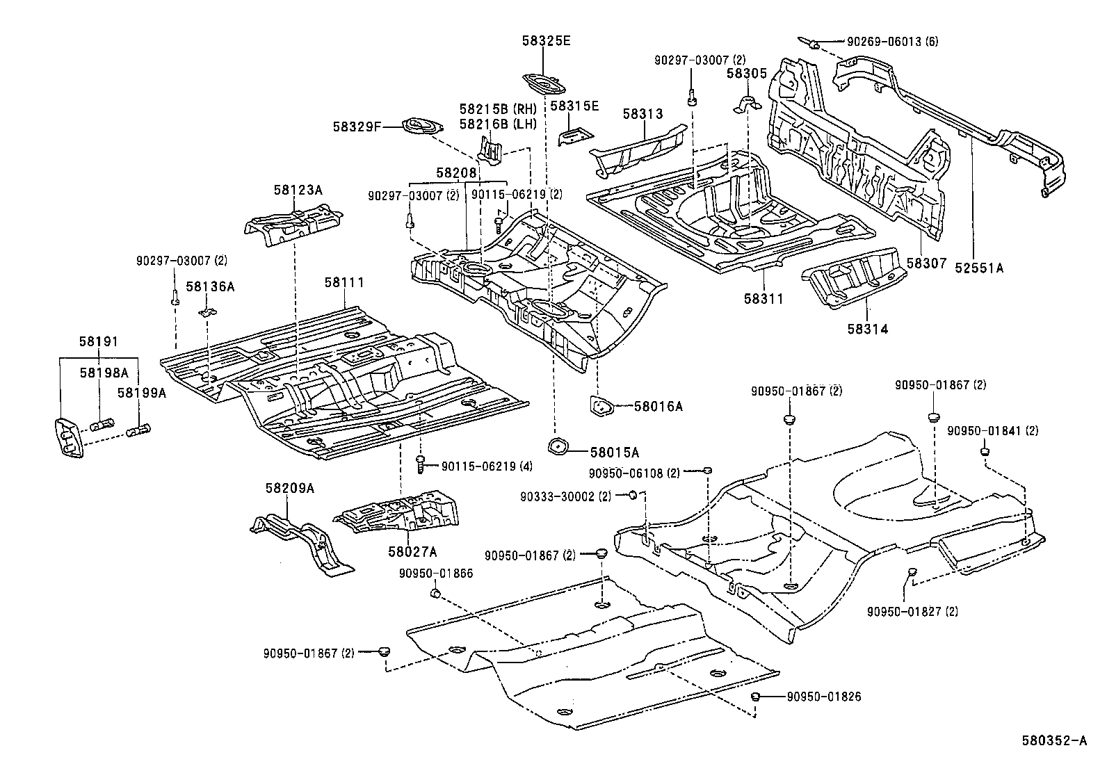 58307-1A902 PANEL SUB-ASSY, BODY LOWER BACK product image