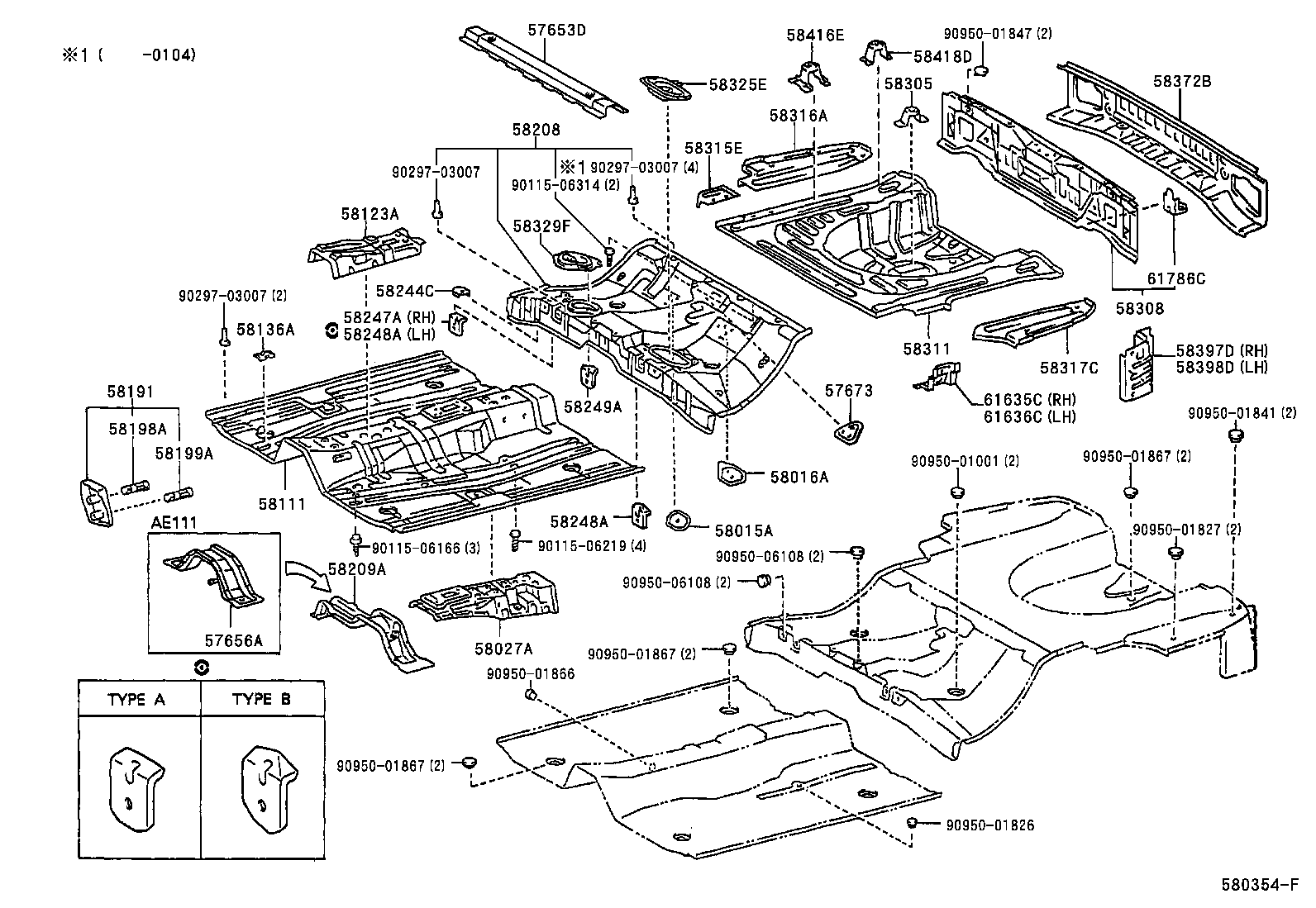 58308-13160 PANEL SUB-ASSY, BODY LOWER BACK, INNER product image