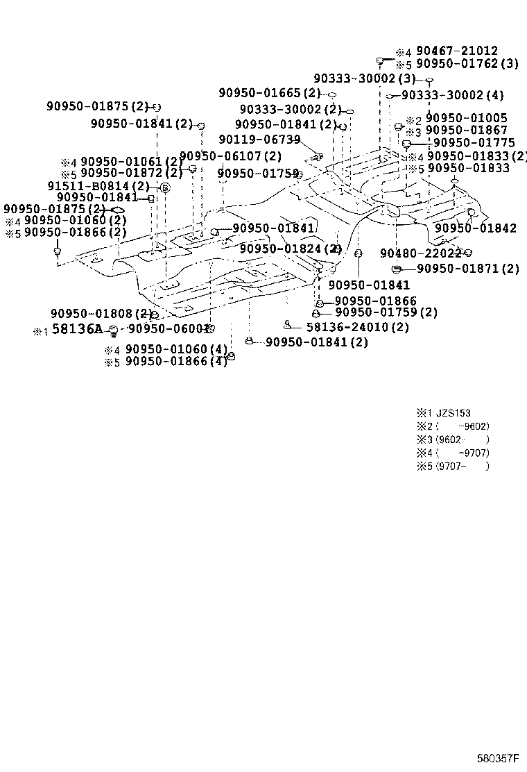 58119-30020 COVER, FRONT FLOOR SIDE, FRONT product image