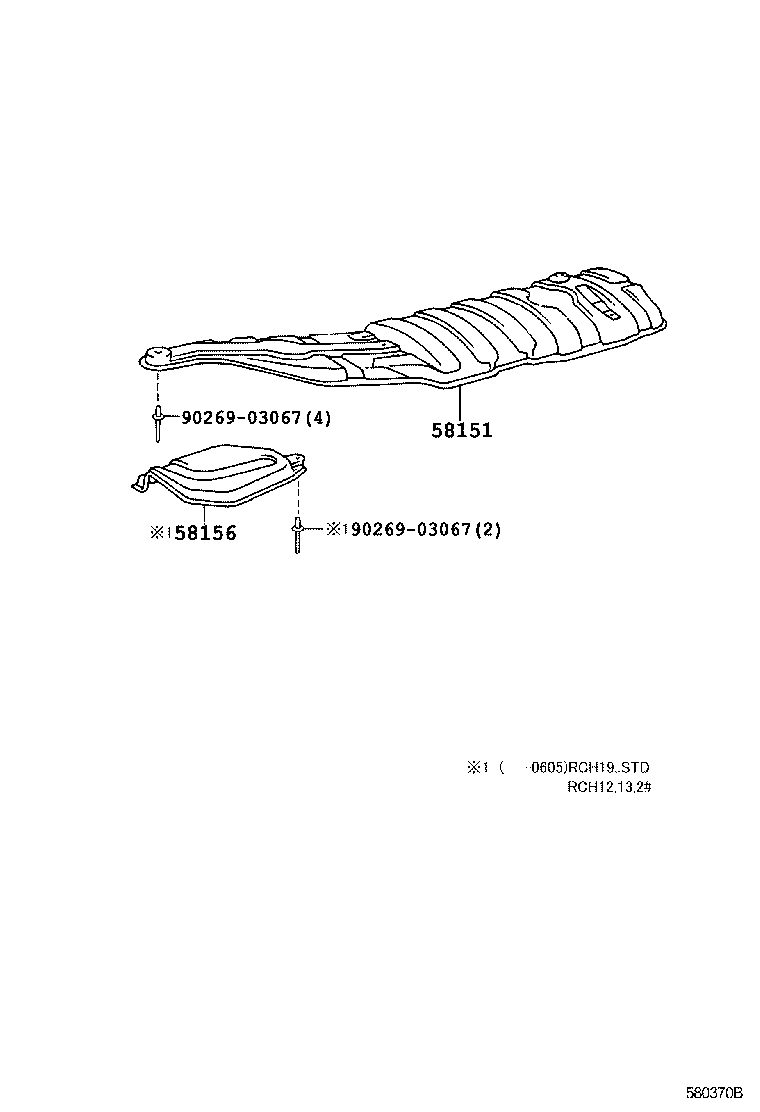 58151-26060 INSULATOR, FRONT FLOOR HEAT, NO.1 product image