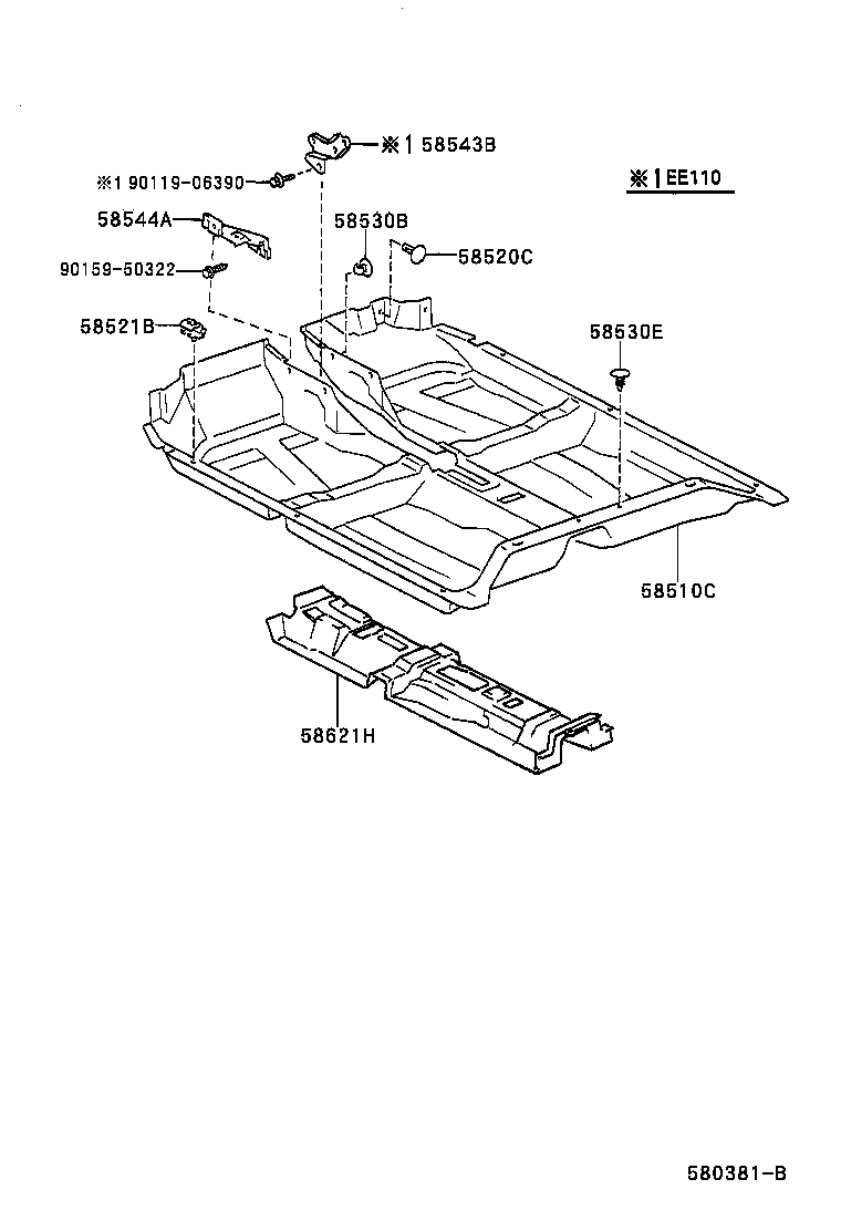 58510-1F360-B1 CARPET ASSY, FRONT FLOOR, FRONT product image