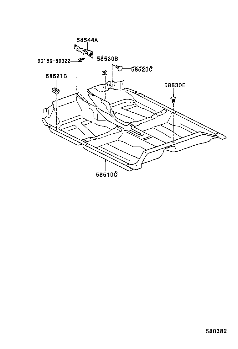 58510-1H110-B0 CARPET ASSY, FRONT FLOOR, FRONT product image