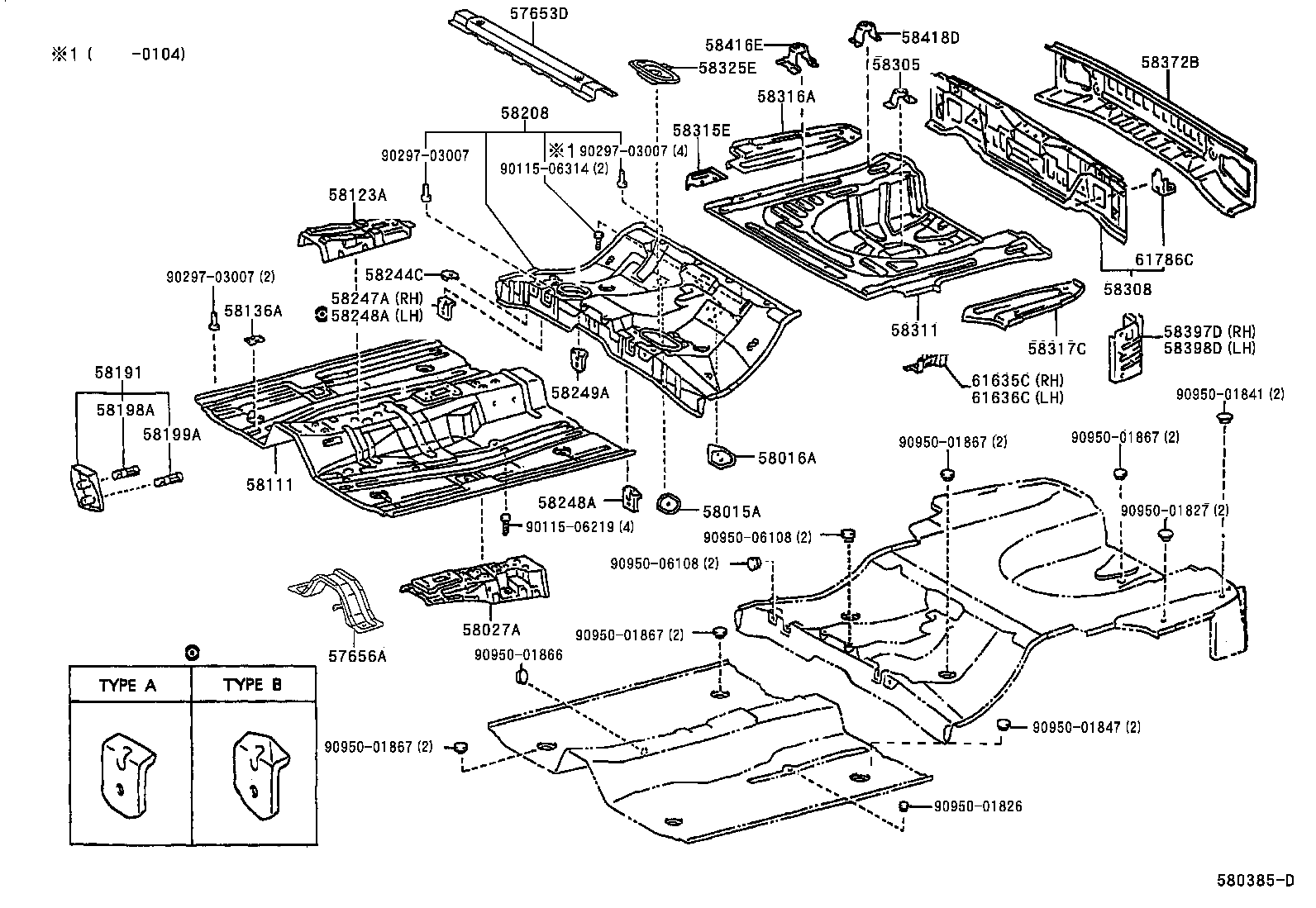 58307-1A900 PANEL SUB-ASSY, BODY LOWER BACK product image
