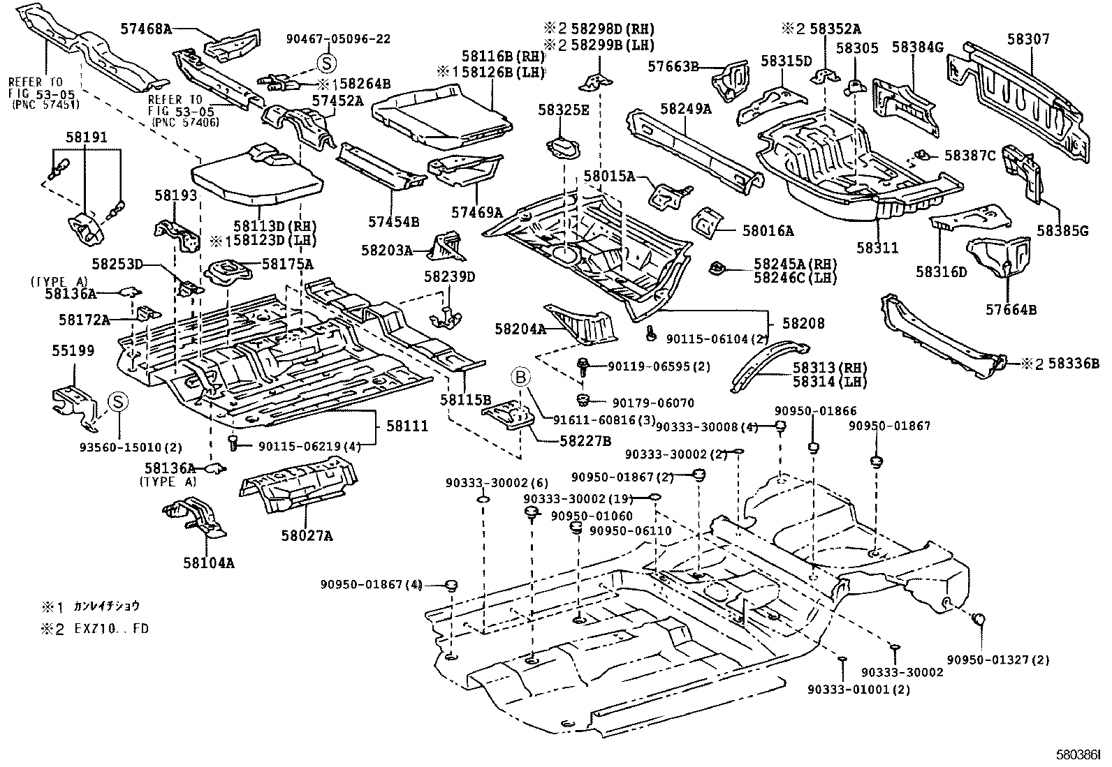 58307-46010 PANEL SUB-ASSY, BODY LOWER BACK product image
