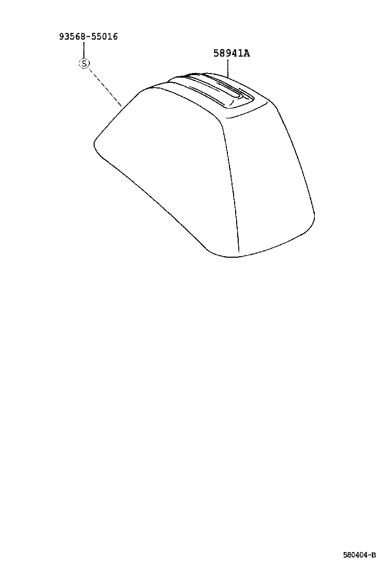 58904-26040-B0 COVER, PARKING BRAKE HOLE product image
