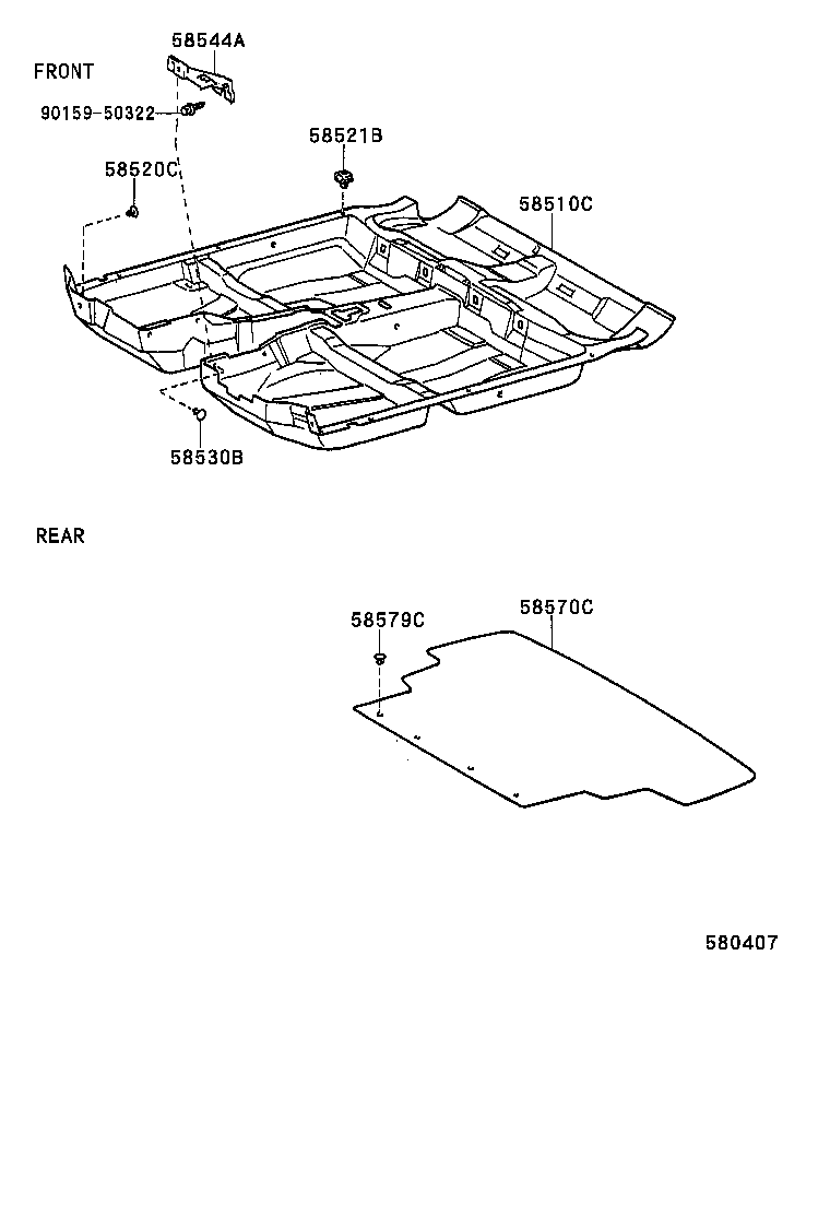 58510-1F360-B1 CARPET ASSY, FRONT FLOOR, FRONT product image