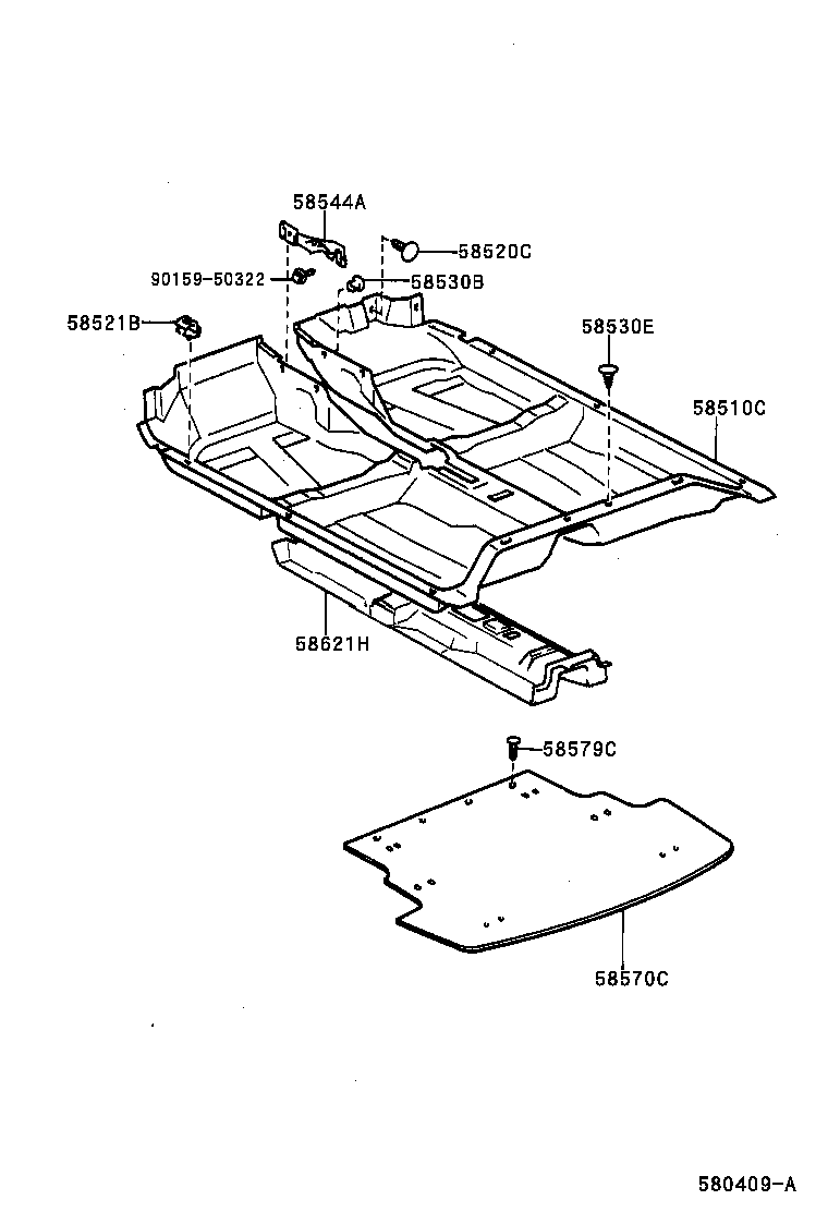 58621-13010 PAD, FRONT FLOOR SILENCER product image
