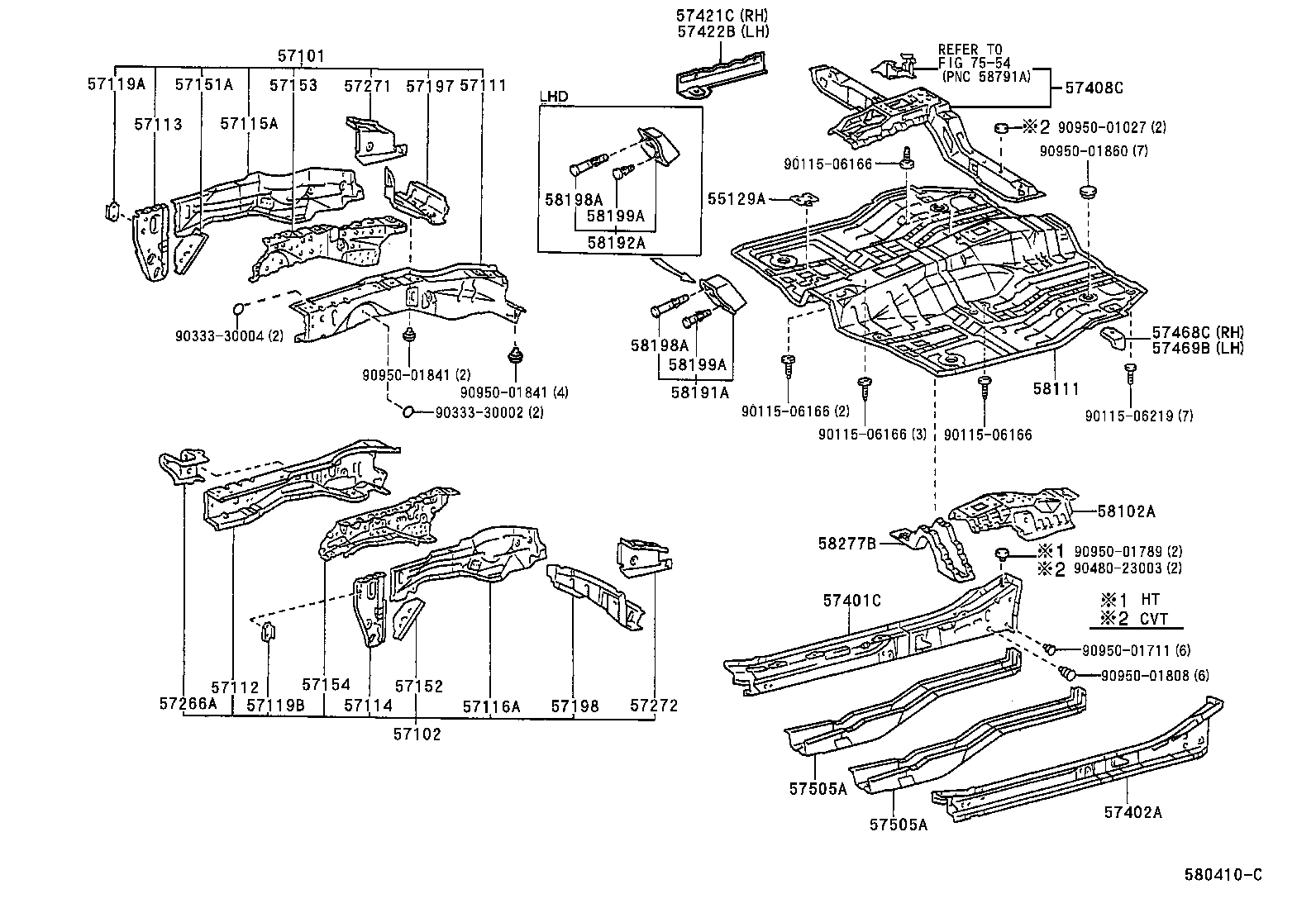 57017-42010 REINFORCEMENT, FRONT SIDE MEMBER, NO.2 LH product image