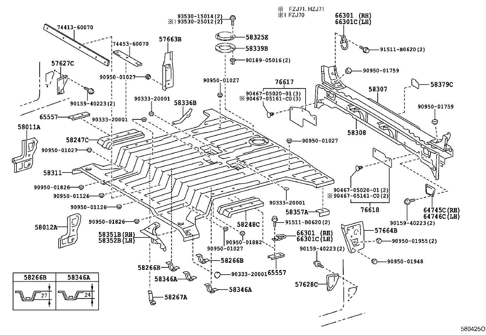 Toyota 58325-60030 COVER, REAR FLOOR SERVICE HOLE