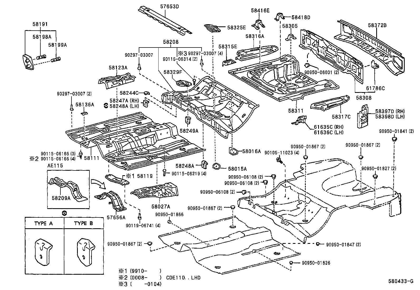 57509-12020 BRACKET, EXHAUST PIPE MOUNTING, NO.1 product image