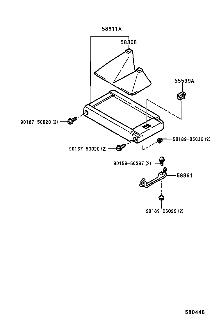58802-35100-B0 BOX, CONSOLE, FRONT product image