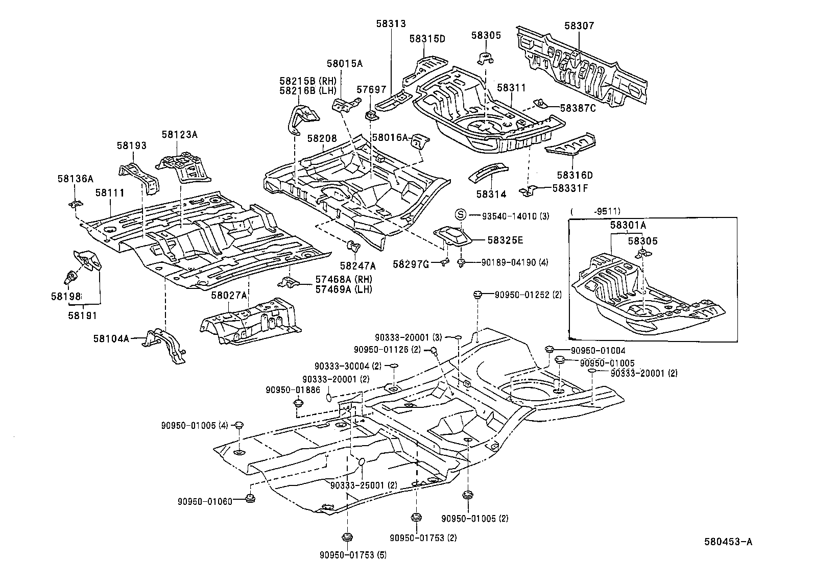 58307-10270 PANEL SUB-ASSY, BODY LOWER BACK product image