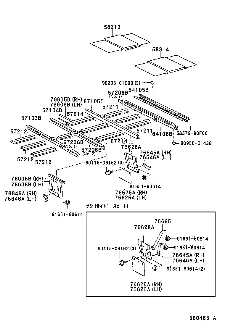 57104-90F16 CROSSMEMBER SUB-ASSY, FLOOR, NO.4 product image