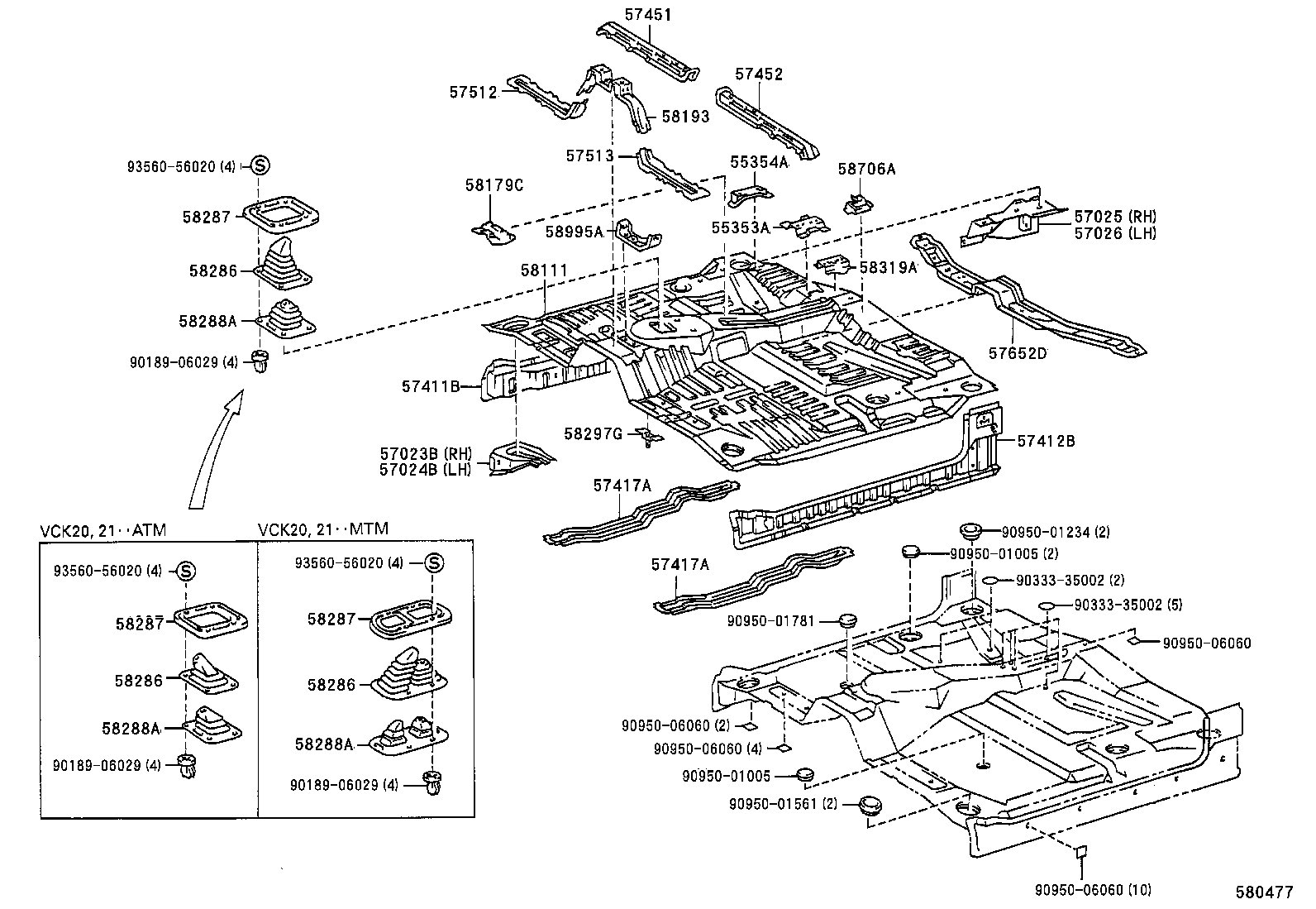 58179-34010 BRACKET, CLAMP FLOOR product image