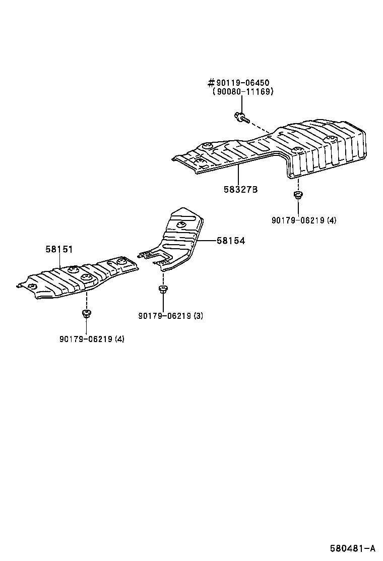 Toyota 58152-08020 INSULATOR, FRONT FLOOR HEAT, NO.1