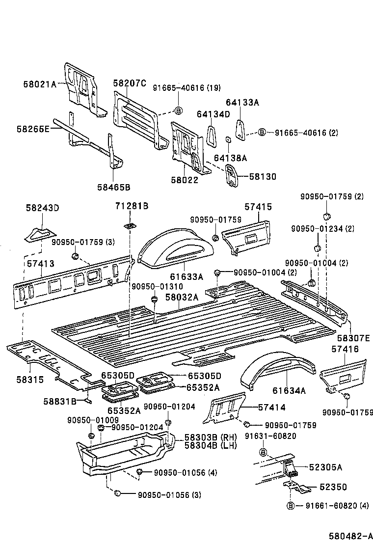 64025-37060 BRACKET SUB-ASSY, REAR MOUNTING, RH product image