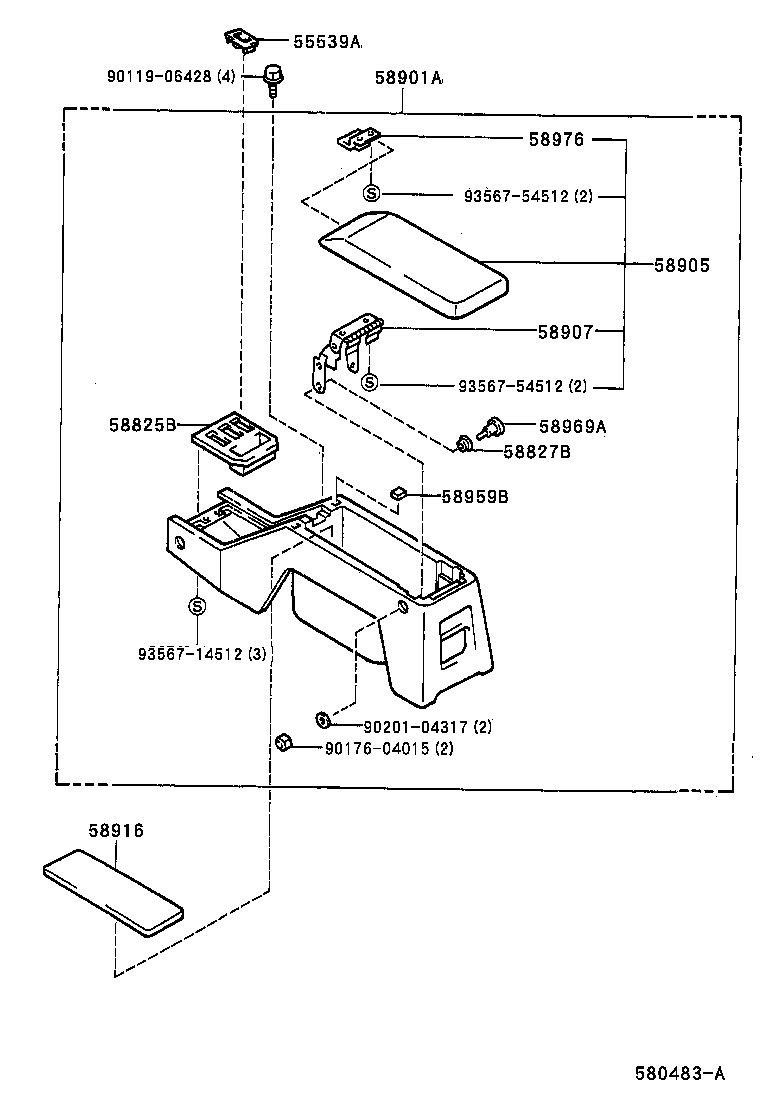 58808-89117-06 COVER SUB-ASSY, SHIFTING HOLE product image
