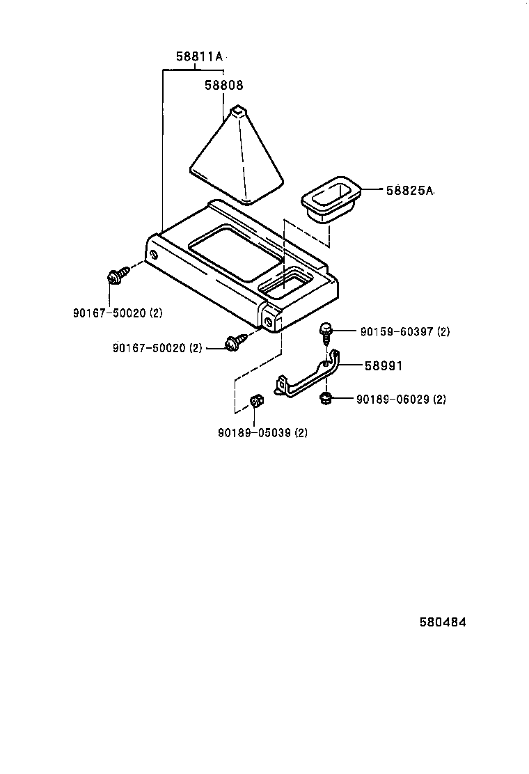 58905-35030-D0 DOOR SUB-ASSY, CONSOLE COMPARTMENT product image