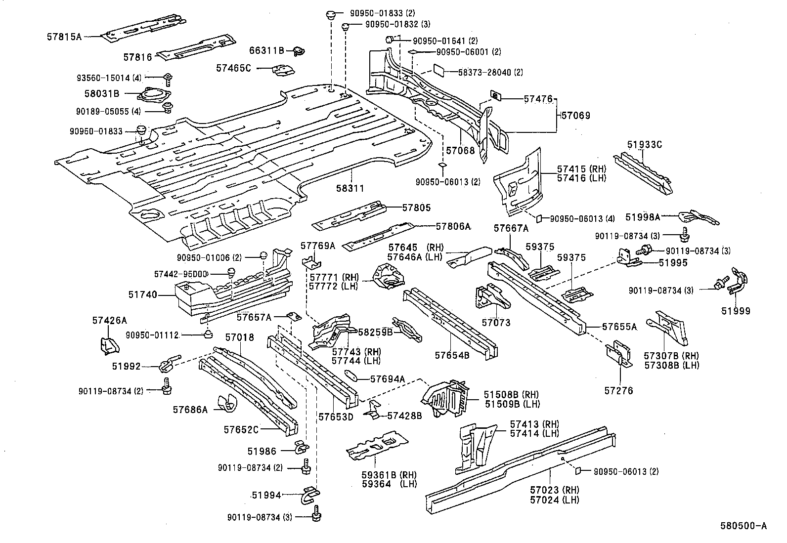 51999-28010 HANGER, EXHAUST PIPE SUPPORT, NO.7 product image