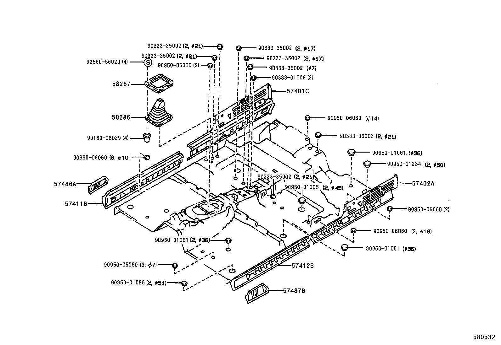 58111-35210 PAN, FRONT FLOOR product image