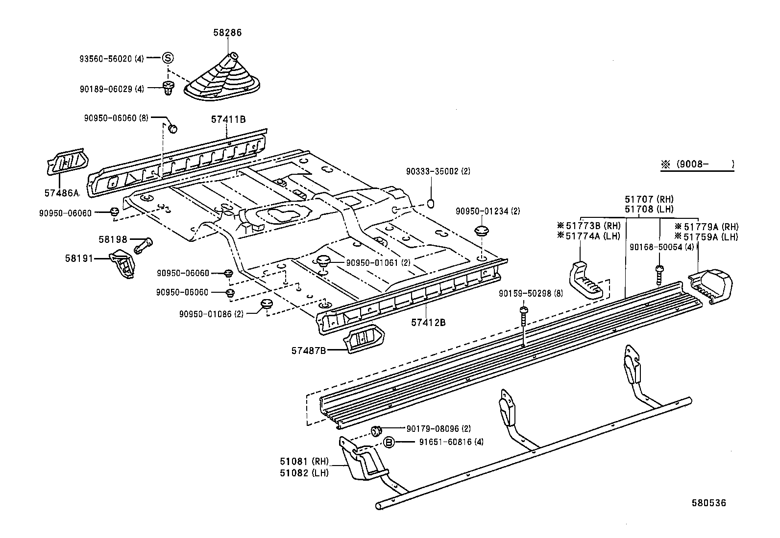 51081-35010 STAY SUB-ASSY, SIDE STEP, NO.1 RH product image