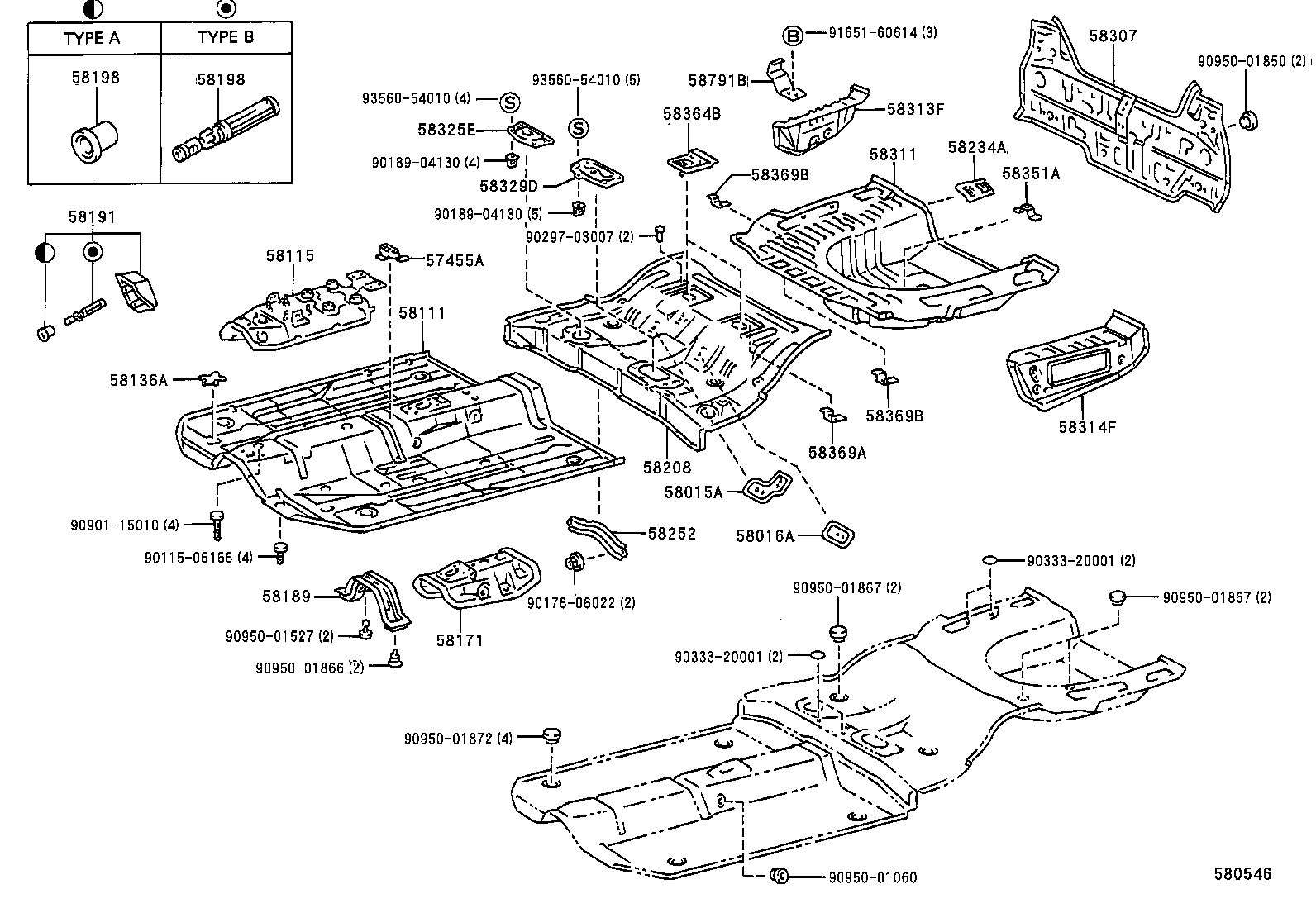 58307-32340 PANEL SUB-ASSY, BODY LOWER BACK product image