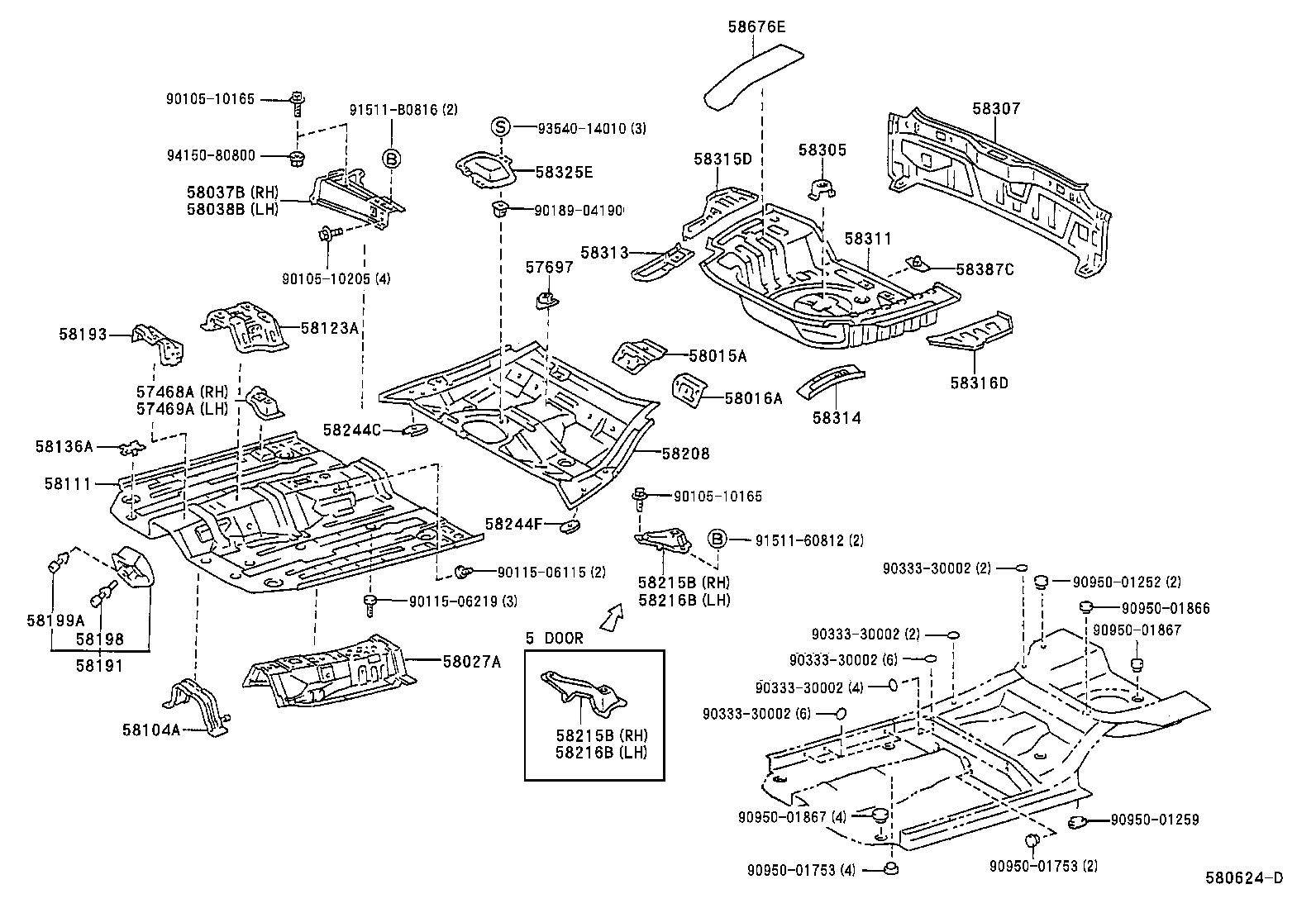 58307-10320 PANEL SUB-ASSY, BODY LOWER BACK product image
