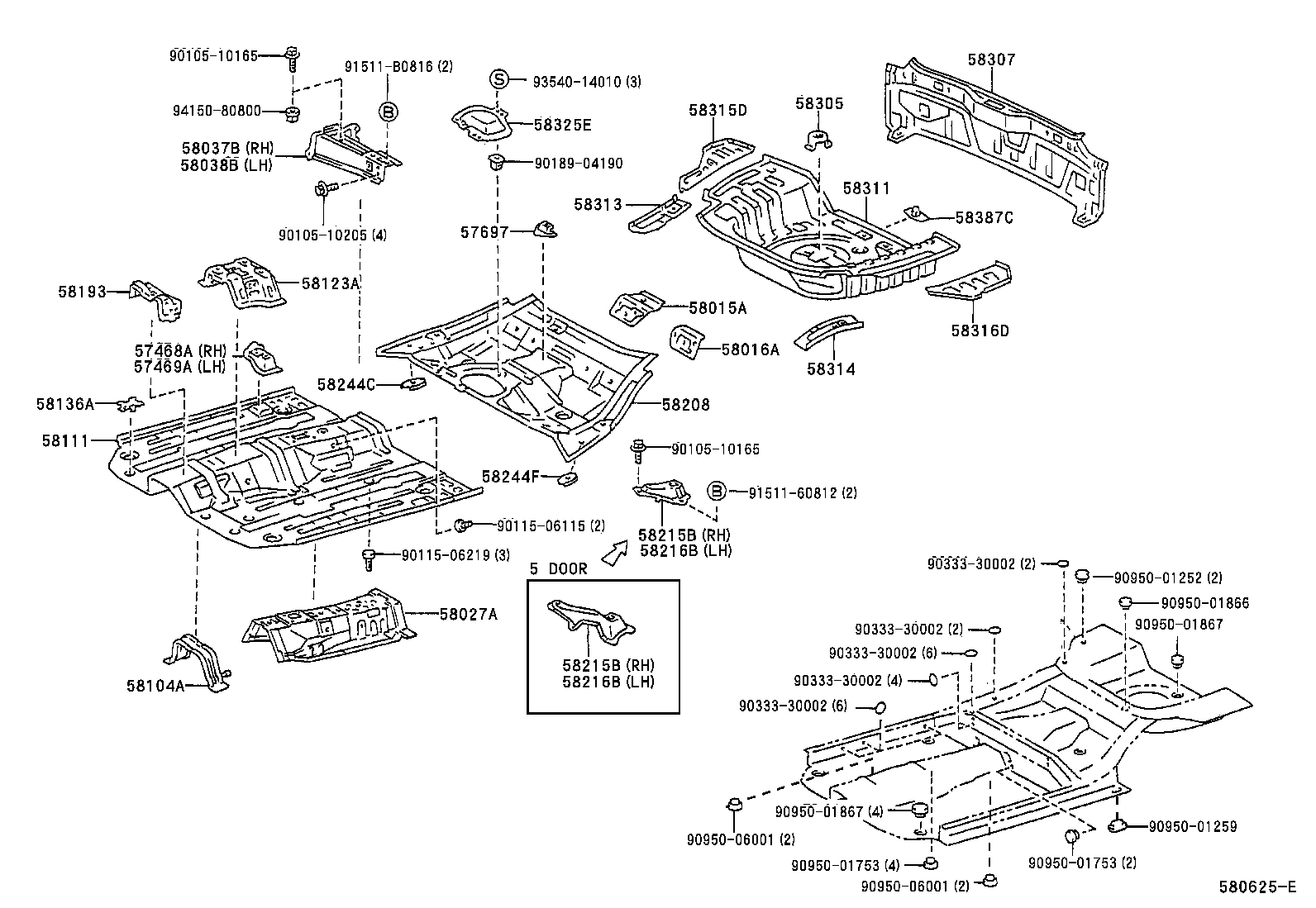 58307-10330 PANEL SUB-ASSY, BODY LOWER BACK product image