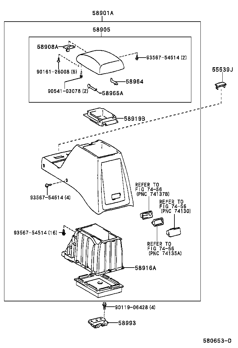 55355-35050 CUSHION, INSTRUMENT PANEL, NO.1 product image