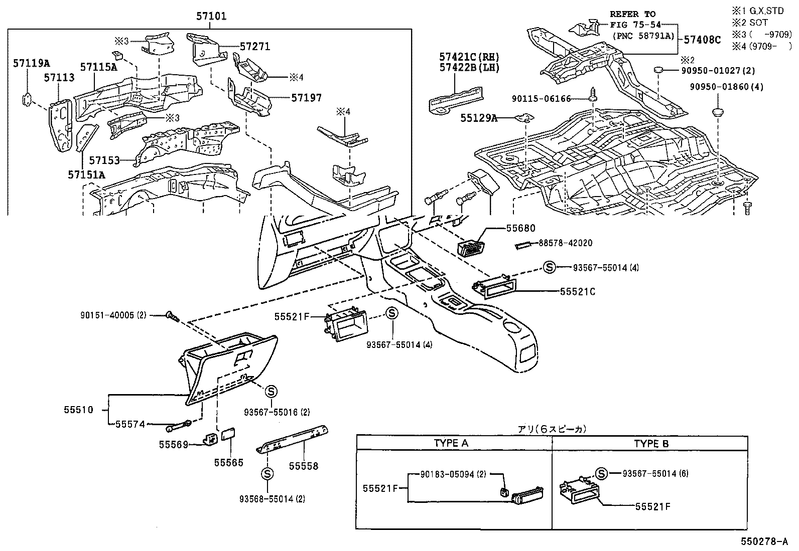 57105-42010 BRACKET SUB-ASSY, FRONT SUSPENSION MEMBER MOUNTING, FRONT RH product image