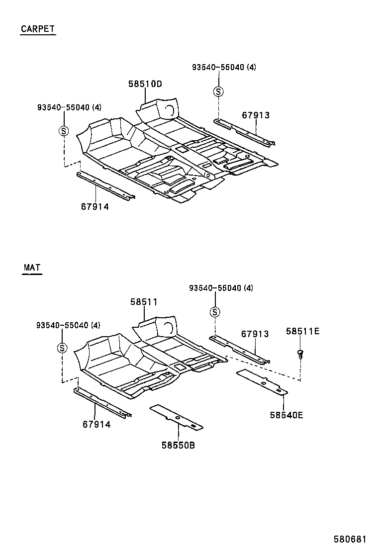 58510-3G511-B0 CARPET ASSY, FLOOR, FRONT product image