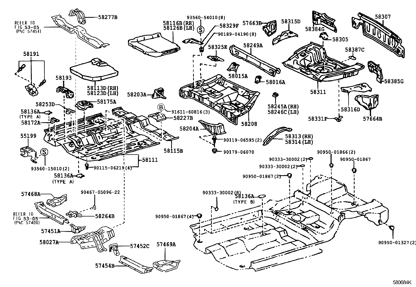 58307-46010 PANEL SUB-ASSY, BODY LOWER BACK product image