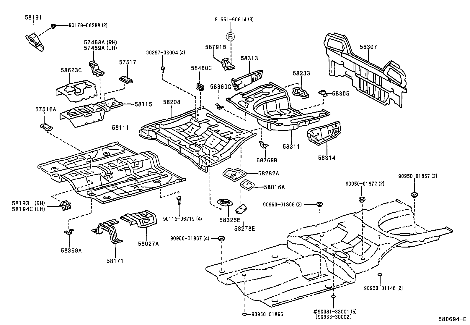 58107-05050 REINFORCEMENT, PARKING BRAKE BASE product image