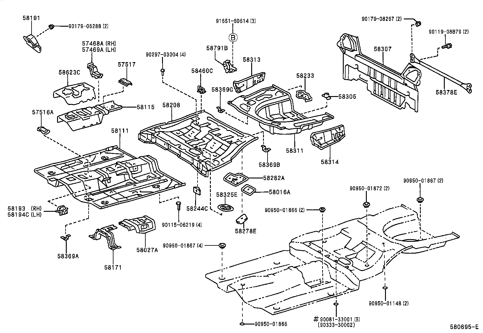 58107-05050 REINFORCEMENT, PARKING BRAKE BASE product image