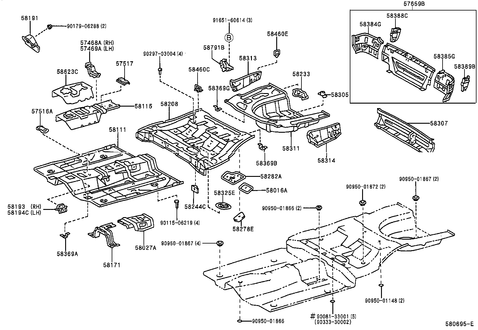 58107-05050 REINFORCEMENT, PARKING BRAKE BASE product image