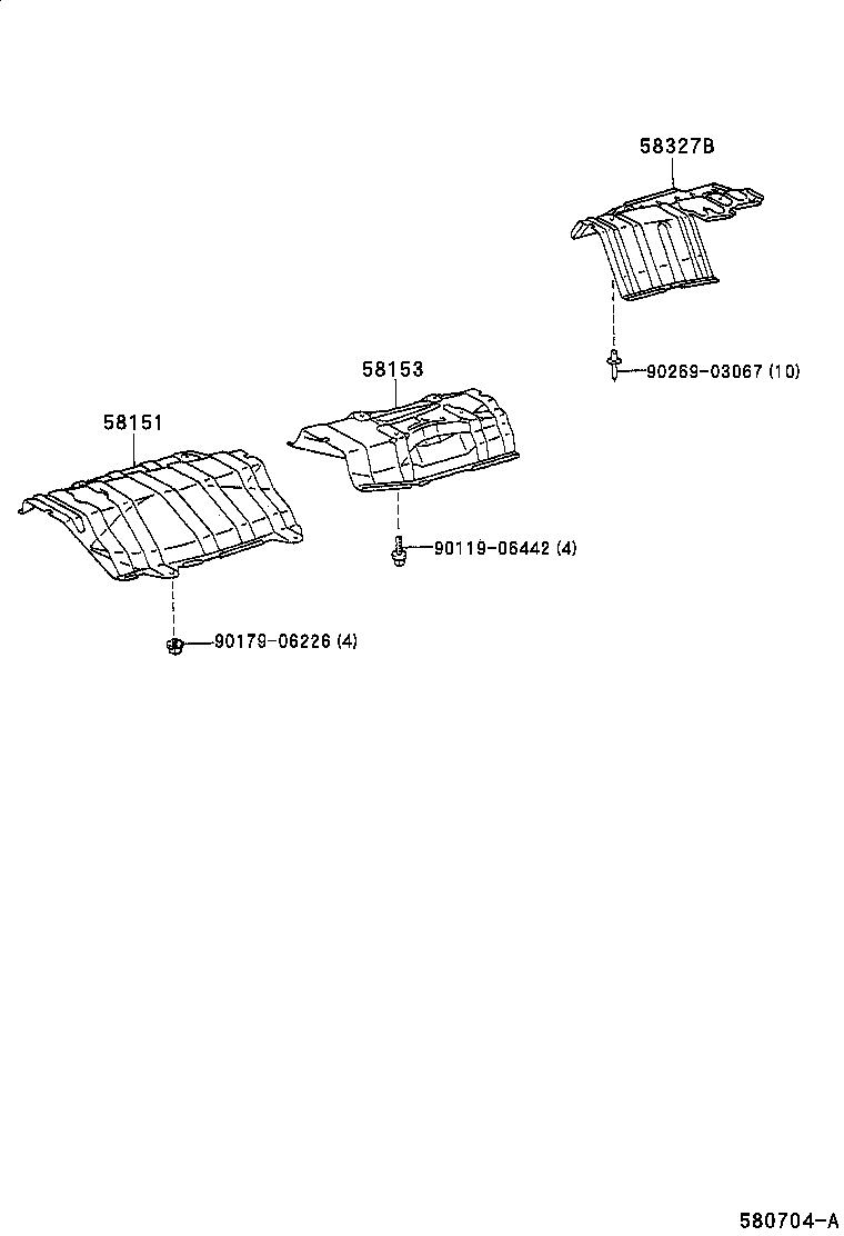 58151-20110 INSULATOR, FRONT FLOOR HEAT, NO.1 product image