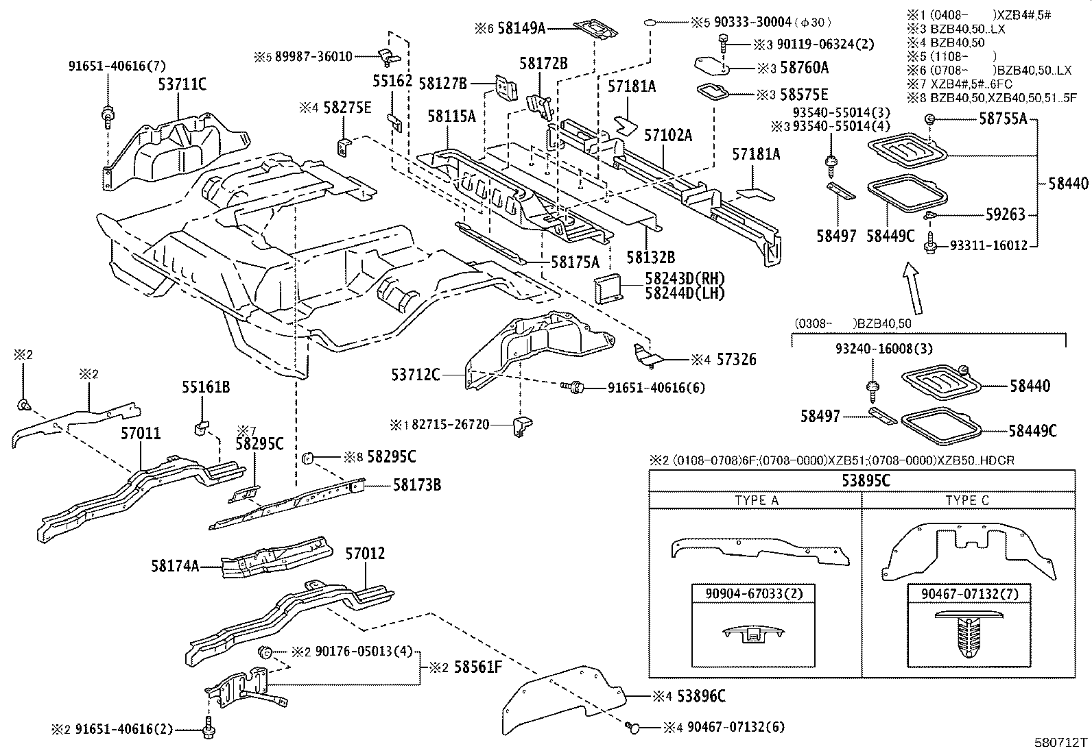 53895-36040 SHIELD, SIDE FLOOR APRON, FRONT product image