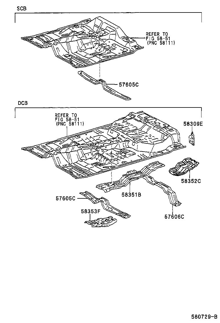 57605-35170 MEMBER SUB-ASSY, REAR FLOOR CROSS product image