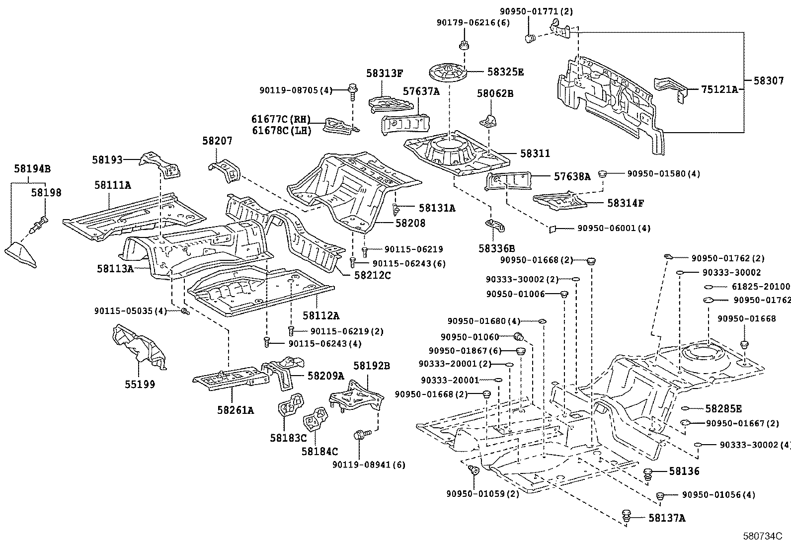 58307-14710 PANEL SUB-ASSY, BODY LOWER BACK product image