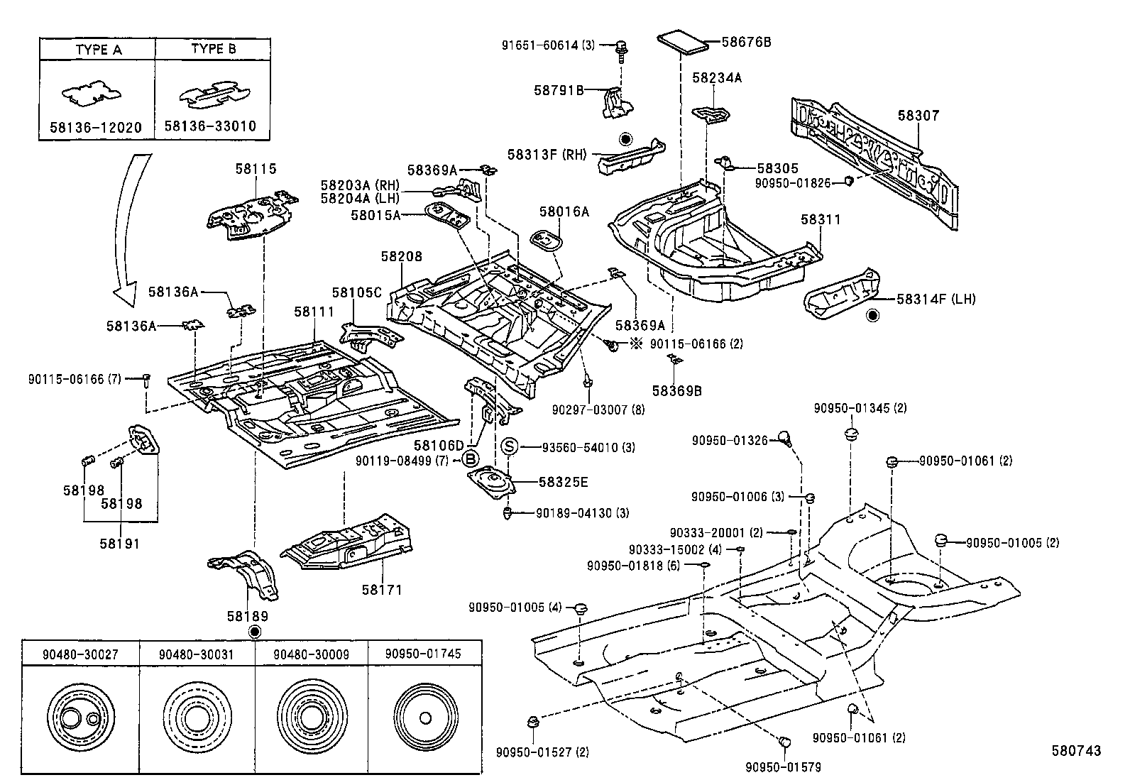 58307-06012 PANEL SUB-ASSY, BODY LOWER BACK product image
