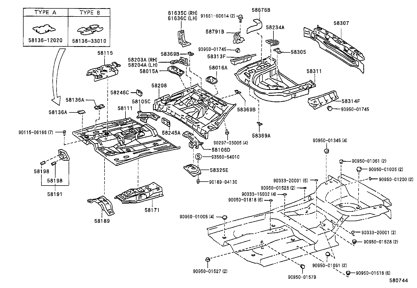 58307-06012 PANEL SUB-ASSY, BODY LOWER BACK product image