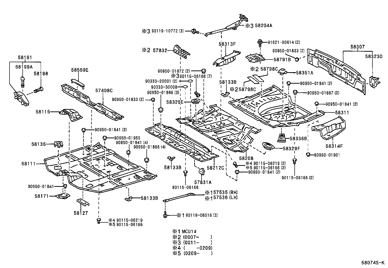 58307-48010 PANEL SUB-ASSY, BODY LOWER BACK product image