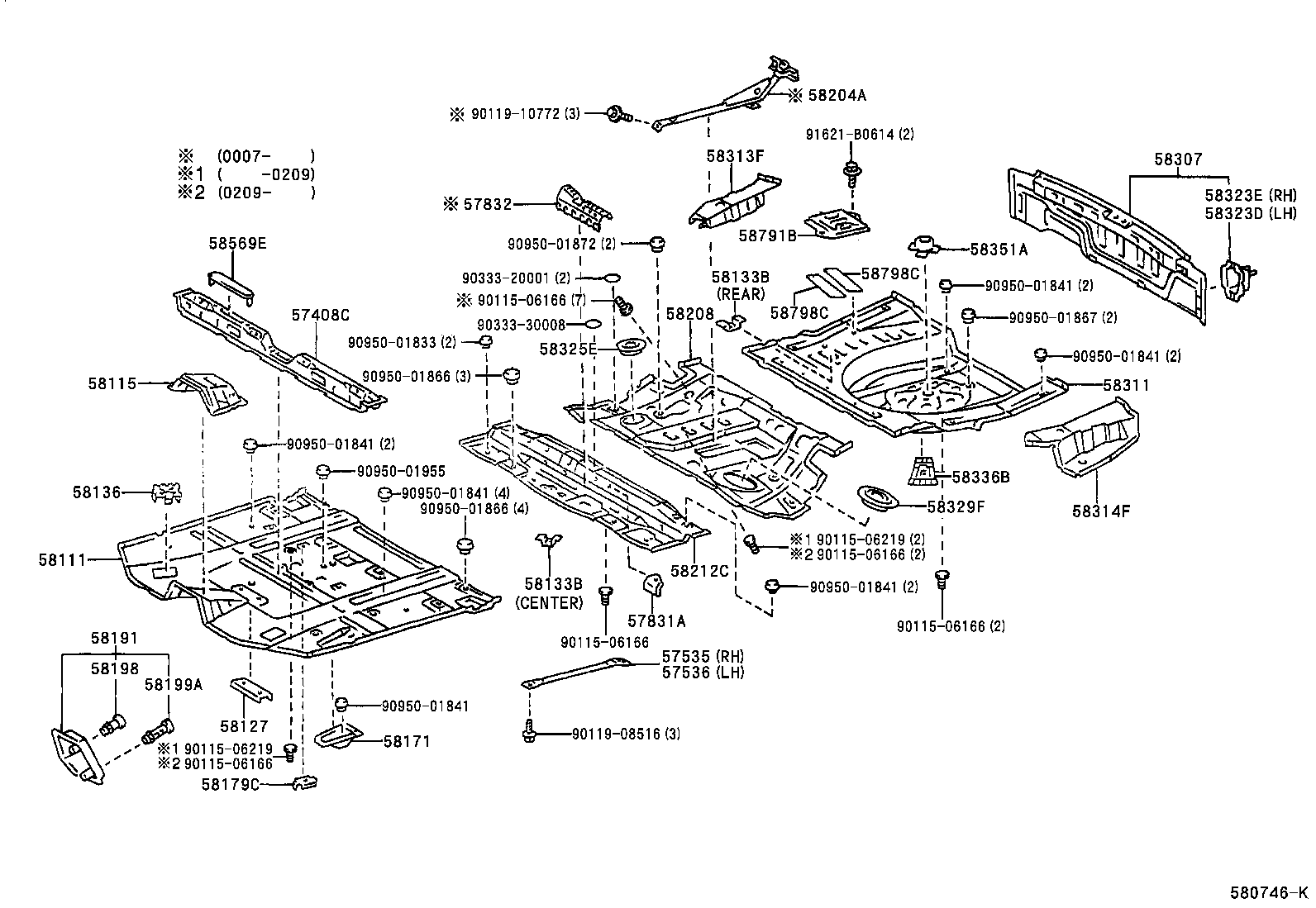 Toyota 58325-48010 COVER, REAR FLOOR SERVICE HOLE