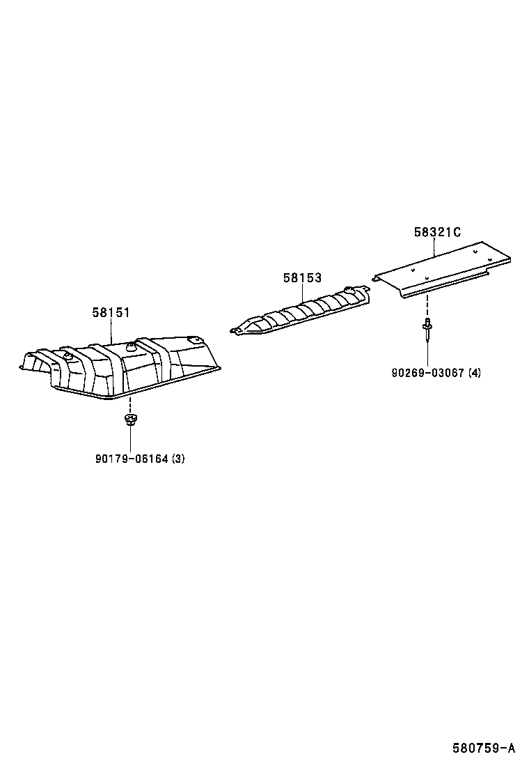 Toyota 58321-47010 INSULATOR, REAR FLOOR HEAT, FRONT