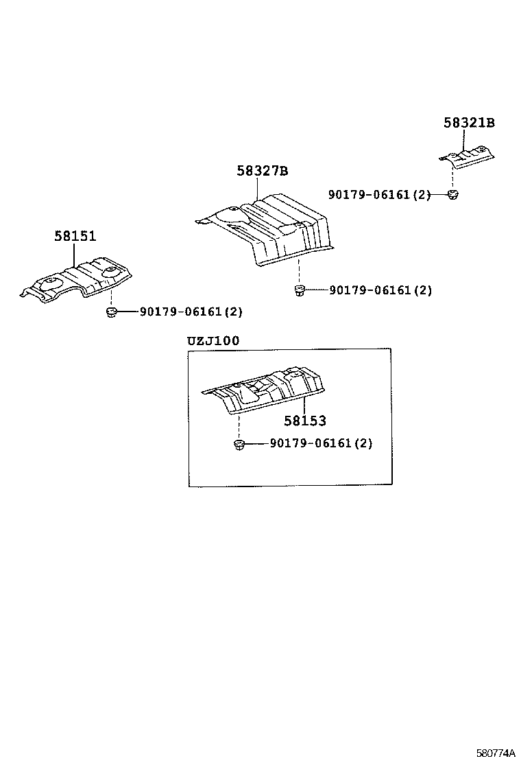 58151-60070 INSULATOR, FRONT FLOOR HEAT, NO.1 product image