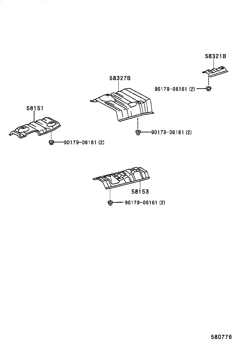 58321-60040 INSULATOR, REAR FLOOR HEAT, NO.1 product image