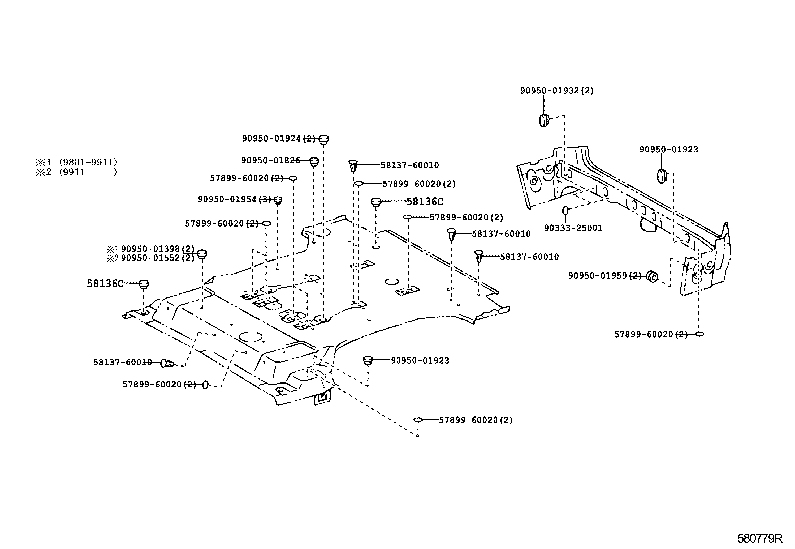 58302-60460 PANEL SUB-ASSY, BODY LOWER BACK product image