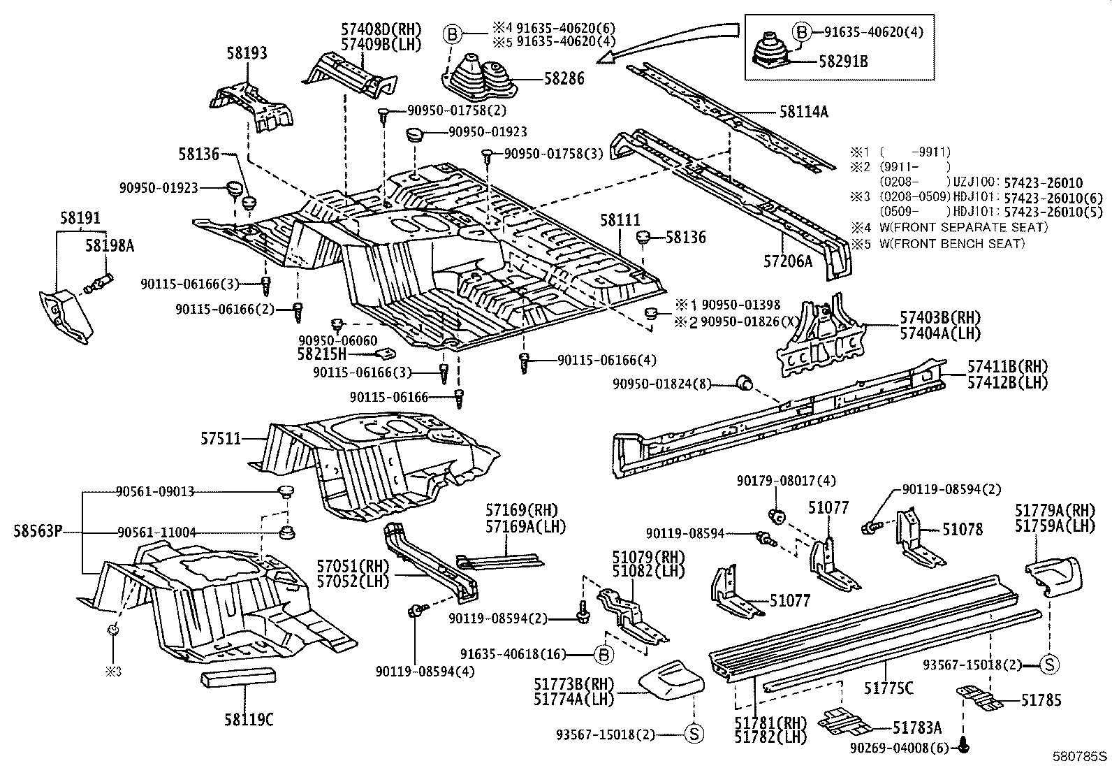 58111-60841 PAN, FRONT FLOOR product image