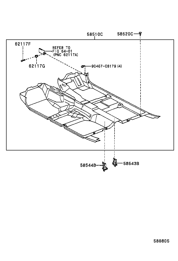 58510-3F641-B0 CARPET ASSY, FRONT FLOOR, FRONT product image
